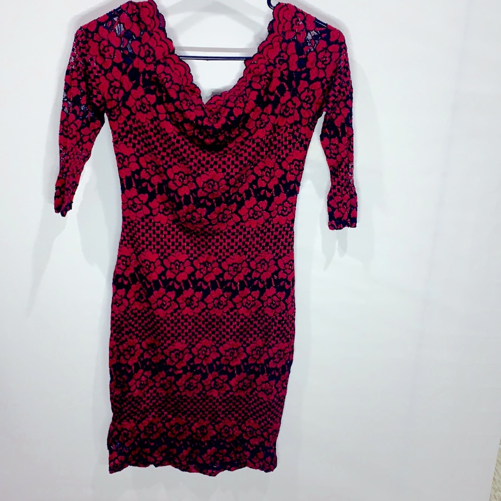Kimcine Vintage off the shoulder 3/4 sleeve women's dress